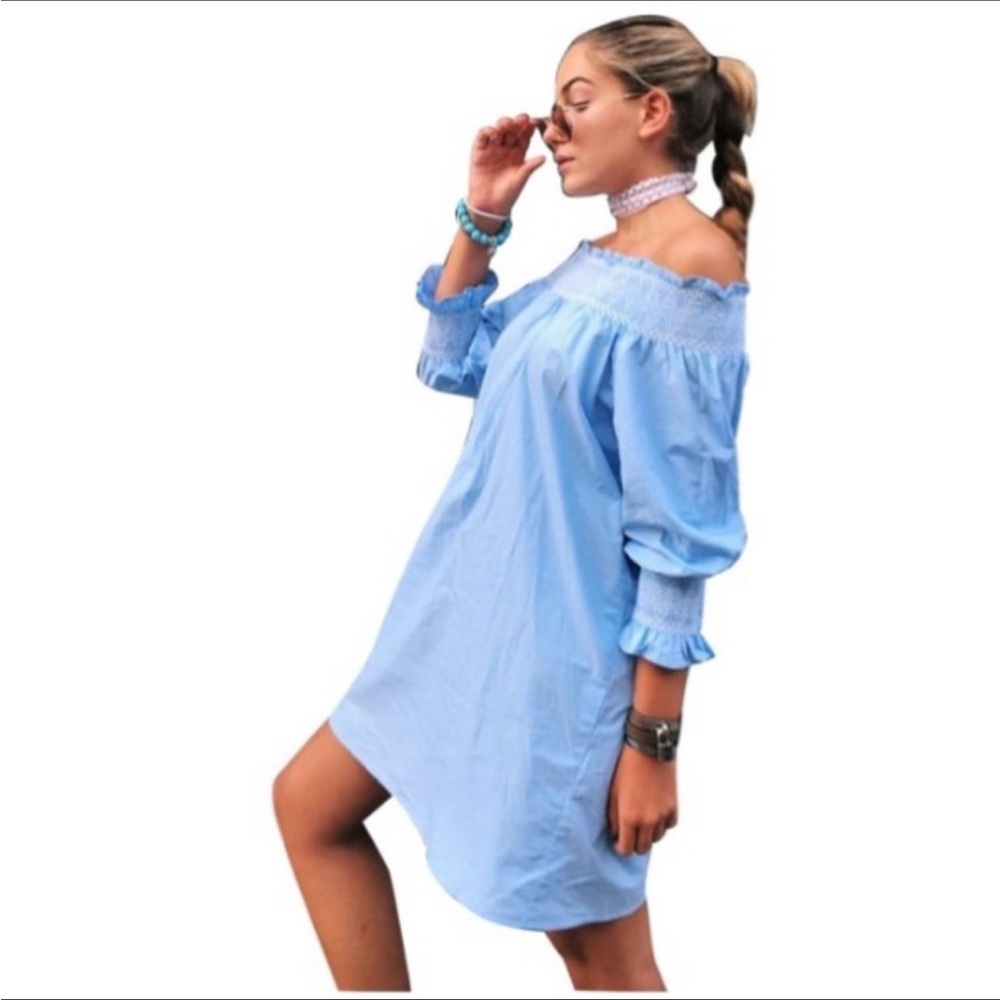 Zara over the shoulder dress